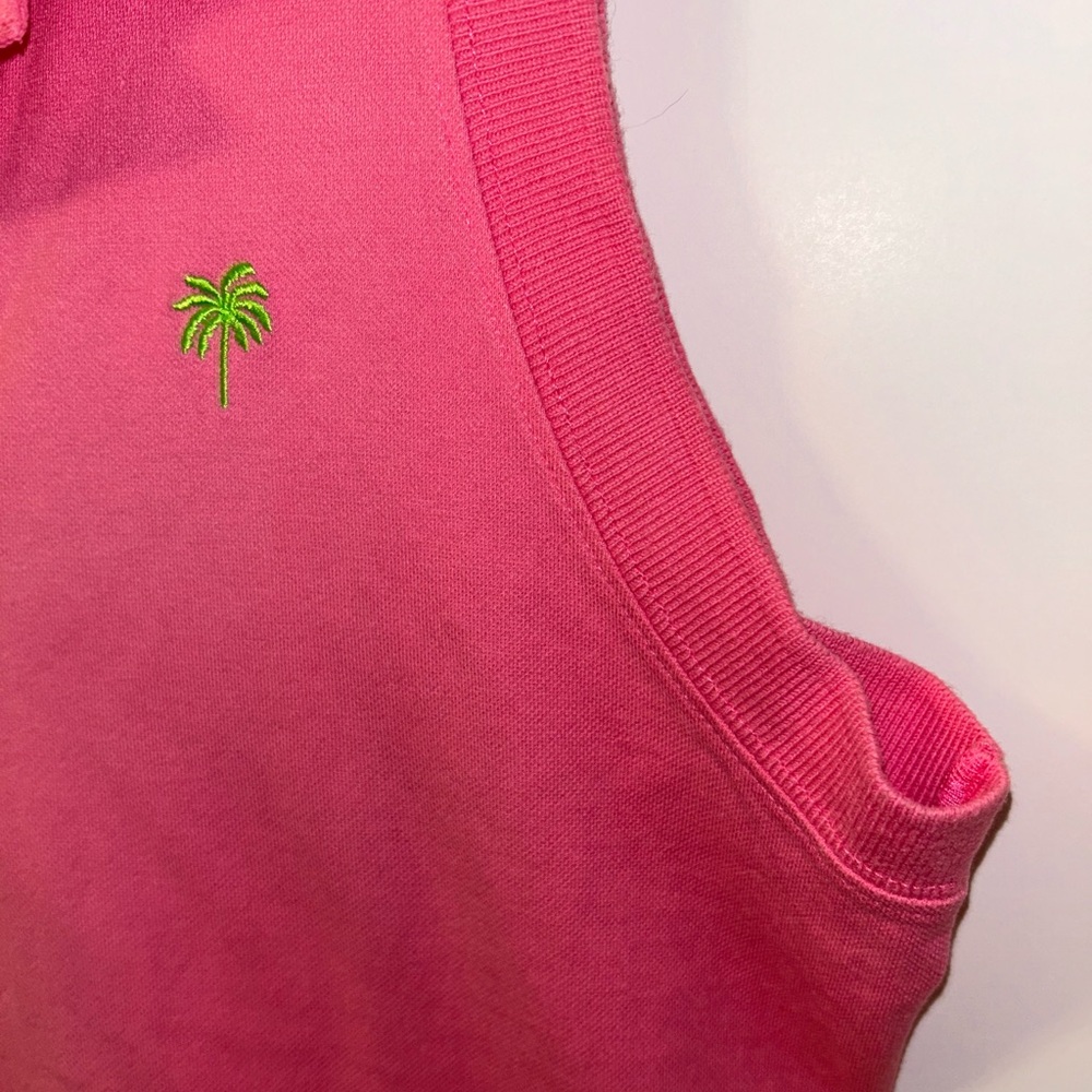 Lilly Pulitzer VINTAGE hot pink polo sleeveless shirt‎ dress womens size Medium - Picture 4 of 7
